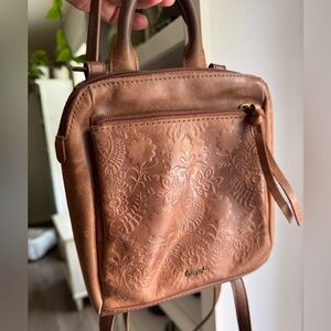 The Sak - Petite Leather Floral Embossed Crossbody/Backpack
